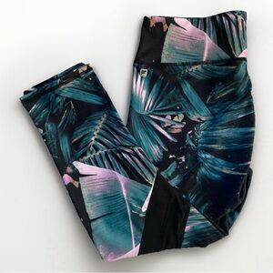 FABLETICS Tropical Leaf Cropped Athletic Workout Leggings